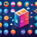 Create an infographic-style image showcasing the best Usenet deals, featuring colorful icons representing various subscription offers, comparison charts, and visual elements like clouds and server racks, with a modern and tech-savvy aesthetic.